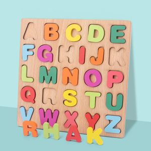 Puzzle en bois alphabet et chiffres, jouets éducatifs Montessori pour enfants - Product Image 1