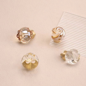 Light Luxury Brass Alloy Glass <strong>Diamond</strong> Furniture Cabinet Door <strong>Drawer</strong> Gold Handles Bedroom Kitchen Pull - Product Image 3