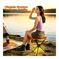 Tabouret pliant rotatif à 360° °   Tabouret de camping pivotant ultra léger 720g, siège trépied, hauteur 40cm, Oxford 600D, pieds antidérapants
