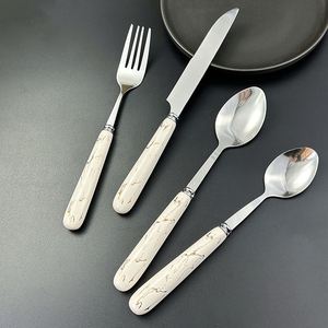 Ensemble de couverts de luxe au design moderne, ensemble de couverts en acier inoxydable avec manches en céramique - Product Image 1