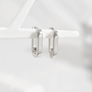 Orecchini a Cerchio Geometrici a Forma di U per Donne, Design Semplice per Uso Quotidiano, Accessori per Orecchie - Product Image 5