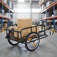 Remorque de vélo pliable robuste grande capacité avec roues de 16 pouces pour transport de marchandises – Offre spéciale