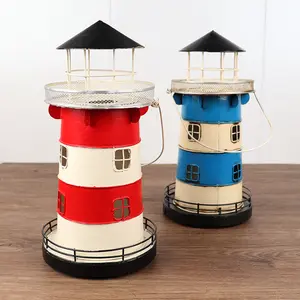 Metal artifact custom lighthouse lanterns hanging ornament ble beacon light model lighthouse decor