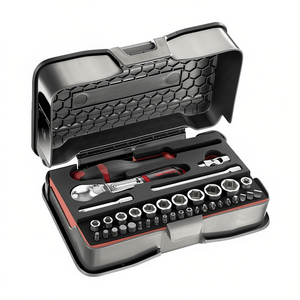 Juego de llaves de vaso de 608 1/4 pulgadas con trinquete y extensiones para herramientas de reparación de automóviles - Product Image 2