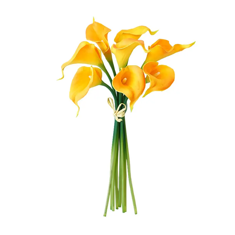Vente en gros Real Touch haute qualité Calla Lily PU fleurs artificielles pour la fête de mariage décoration de la maison fête des mères