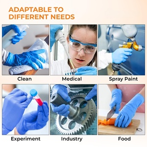 100pcs Nitrile Disposable <b>Gloves</b> Industrial Nitrile <b>Gloves</b> Powder Free Blue Black Nitrile Disposable <b>Gloves</b> - Product Image 3