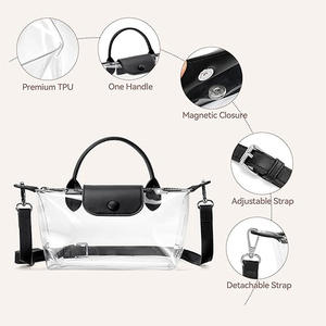 Borse a tracolla trasparenti in PVC impermeabili borse a tracolla trasparenti Unisex - Product Image 5