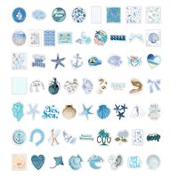 Pack d'autocollants promotionnels sur le thème de l'océan bleu, autocollants imperméables sur le thème de la vie marine bleue pour ordinateur portable, scrapbooking et décoration de bouteille d'eau