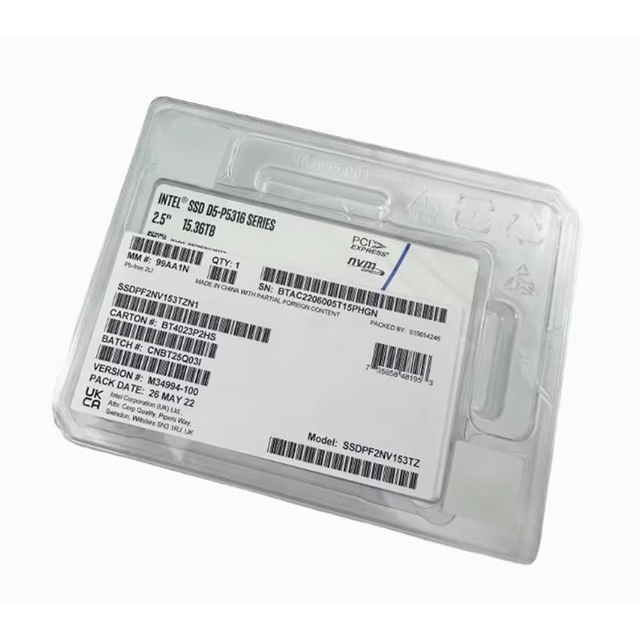 Brand New P5316 15.36TB SSDPF2NV153TZ U.2 SSD PCI-E4.0 Enterprise MVME 2.5-inch