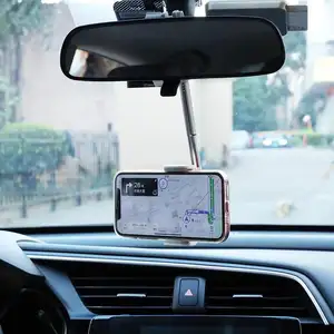Toptan cep telefonu araç tutucu 360-RTS araba telefon tutucu dikiz aynası cep telefon tutucu 360 GPS standı otomatik arka kafalık braketi cep telefonu aksesuarları
