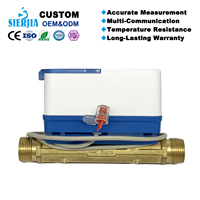 Compteur d'eau ultrasonique DN32 en laiton IP68 OEM LoRaWAN Mbus Modbus, débitmètre numérique intelligent de classe B, haute précision, certifié ISO CE