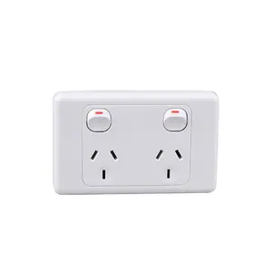 Australian standard wall switch with 10A vertical double powerpoint wall switch