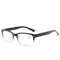 Prêt à expédier gris noir rouge Rectangle lunettes de lecture pour femmes et hommes léger rétro PC cadre pas cher accessoire