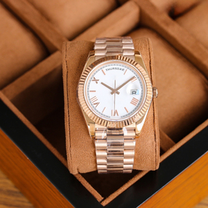 Calendrier classique luxueux pour hommes et femmes, mouvement automatique, cristal saphir, montre-bracelet résistante à l'eau - Product Image 4