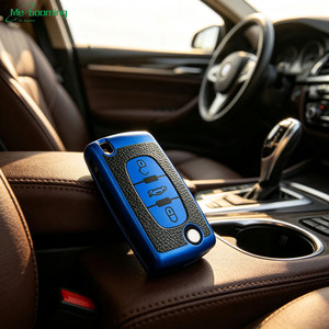 Housse de protection pour clé de voiture en cuir TPU à 2 ou 3 boutons pour Citroën C2 C3 C4 Picasso Xsara Berlingo <span class=keywords><strong>C5</strong></span> C6 C8 et télécommande Peugeot - Product Image 2