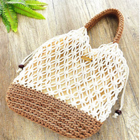 Sac de marché en macramé multicolore personnalisé en gros, sac fourre-tout d'épaule en macramé, sacs de plage bohèmes, cadeau pour maman