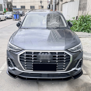 Audi Q3 F3 Front Bumper Lip Splitter Carbon Fiber Texture ABS 2019+ Piano Black Aerodynamic Kit - Product Image 3