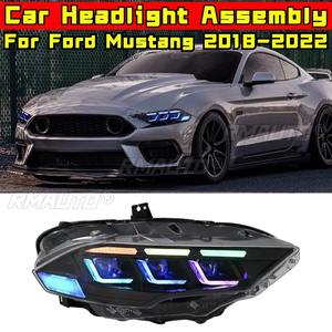 Faro Delantero Izquierdo/Derecho con LED RGB, Conjunto de Faros Delanteros, Luz de Esquina de Ángulo Amplio para Ford Mustang 2018-2022 - Product Image 2