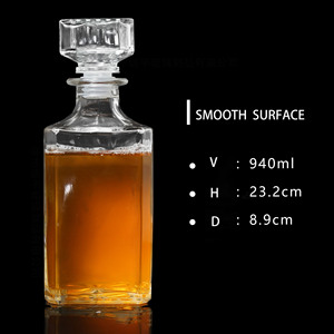 Phong Cách 900Ml Chì Miễn Phí Glass Decanter Rượu Whiskey Decanter Rượu Châu Âu Pha Lê Khắc Thủ Công Rượu Vang Chai - Product Image 6