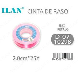 Ilan Satin <b>Ribbon</b> 2.0cm 25Y Petal Pink D07 - Product Image 3