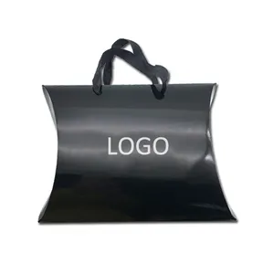 Hot Selling Elegant Hair Extension Packing Custom Logo Wig Packaging Pillow Paper Box Hair Pillow Box