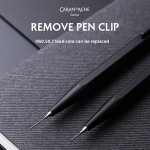 CARAN D'ACHE pour Black Warrior Édition Limitée 849 – Stylo à bille à encre huileuse et porte-mine – Coffret cadeau étudiant – Métal de haute qualité - Product Image 6