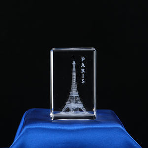 Usine directe en gros personnaliser 3d Laser gravure <span class=keywords><strong>cristal</strong></span> k9 cube de verre personnaliser souvenir de construction - Product Image 4
