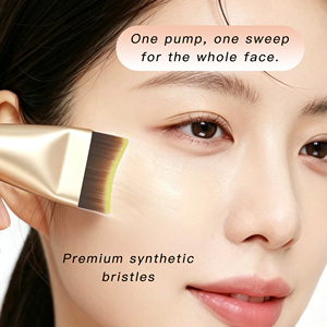 Juego de Brochas de Maquillaje Planas con Logotipo Personalizado, Brochas Profesionales para Maquillaje Contorneado, para Cosméticos Líquidos y en Crema - Product Image 2