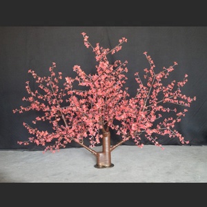 Vente directe usine Longteng – Ornements de Noël en résine rouge pour jardin extérieur, <span class=keywords><strong>cerisier</strong></span> artificiel lumineux à <span class=keywords><strong>LED</strong></span> IP65 de 1,8 m - Product Image 5