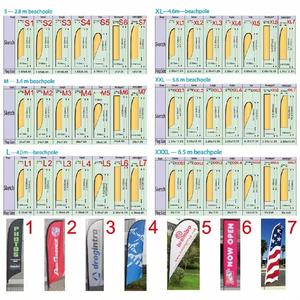 Custom Windproof Feather Flag for Display Pole Promotion Feather Flag Advertising Beach Flags - Product Image 3