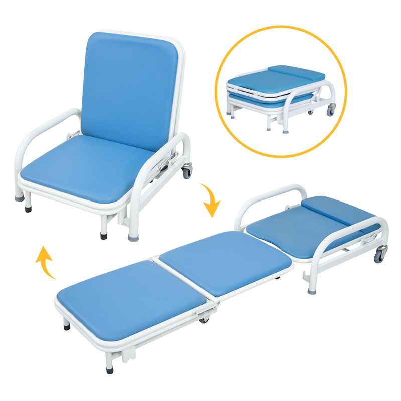 MN-PHY003 Multi-function Accompanying Chair Nursing Sleeping Bed Hospital Folding Chair Bed