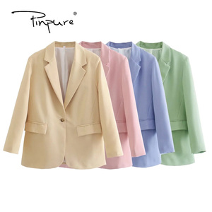 R30217S abbigliamento <span class=keywords><strong>donna</strong></span> sartoriale Blazer abiti larghi da ufficio Lady Blazer Casual formali abiti da esterno di grandi dimensioni cappotto elegante - Product Image 1