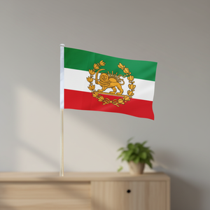 Bandera de Irán de 3x5 pies, Bandera Persa Histórica, Impresión Digital en Poliéster, con León y Sol Iraníes, Franjas Cosidas, Resistente para Exteriores - Product Image 4