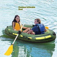 Kayak gonflable en PVC écologique pour 2 personnes, 4m, avec pagaie, pour la pêche, le rafting et les excursions sur le lac
