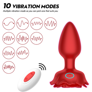 <b>Vibrating</b> Butt Plug Anal Massager with 10 Patterns for Men Women - Product Image 6