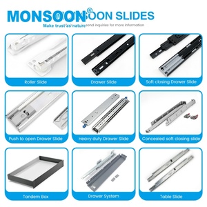 Correderas de Cajón de Alta Resistencia Monsoon 3/4 Extension 2 Plegables de 42 mm con Rodamientos de Bolas para Muebles y Gabinetes - Product Image 4