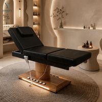Table de massage et lit de beauté électrique haut de gamme à 3 moteurs, réglable, avec trou respirant, idéal pour salon de beauté et spa