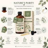 Ekstrak Tanaman 100% Organik Murni Alami Minyak Esensial Eucalyptus untuk Diffuser SPA Parfum Pijat Perawatan Kulit Sabun Lilin 119