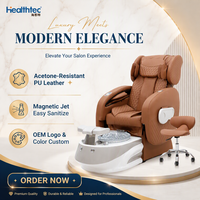 Fauteuil de pédicure avec massage shiatsu complet du corps et canapé inclinable électrique pour salon de manucure