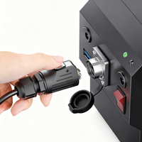 Câble de raccordement réseau RJ45 mâle étanche à 90 degrés LP16 en métal, technologie d'automatisation blindée, fiche industrielle flexible