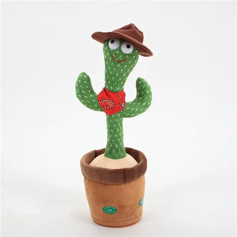 Wholesale dancing and singing cactus toy stuffed plush funny cactus toy Christmas gift for children