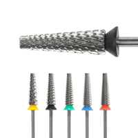 Broca para uñas afilada Extra larga de alta calidad, herramienta de manicura grande, pedicura, logotipo personalizado, brocas para uñas súper largas 5 en 1