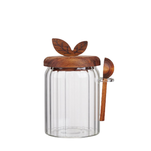 Modern Airtight Glass Storage Containers Lids Spoon <b>Large</b> Capacity Cylinder Canisters for Kitchen Food Use Great for Parties - Product Image 1