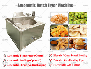 Hot Selling Food Frying Machine Snack Food Fried Machine Plantain <strong>Chips</strong> Batch Automatic Peanut <strong>Fryer</strong> Machine - Product Image 2