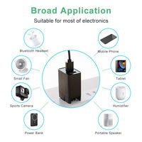 Merryking en stock certifié UL FCC 5V 2A double chargeur USB pliable Pin chargeur bloque USB mini chargeurs portables pour banque d'alimentation