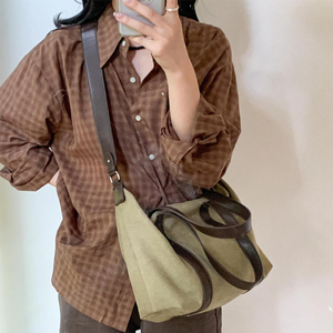Phụ Nữ <span class=keywords><strong>Canvas</strong></span> Tote Vai Crossbody Túi xách công suất lớn Túi xách tay giản dị cho công việc mua sắm du lịch hàng ngày - Product Image 1