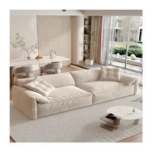 Sofá con orejas de elefante para sala de estar, mueble pequeño doble, estilo crema, red recta, estilo rojo, tecnología de diseño