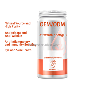Suplemento Antioxidante <span class=keywords><strong>Natural</strong></span> OEM ODM, Suplemento Dietético de Astaxantina <span class=keywords><strong>Natural</strong></span> de Alta Concentración en Cápsulas Blandas para el Alivio de la Fatiga Ocular - Product Image 4