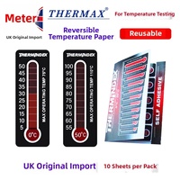 Pegatinas de papel OEM importadas del Reino Unido para medición de temperatura, para uso en laboratorio, clasificación IP65, resolución 1C, ocho a diez opciones de cuadrícula, 10 unidades