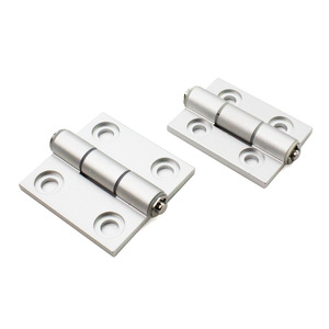Bisagras Silenciosas de Aleación de Aluminio K113, Bisagra Industrial para Muebles de Montaje en Superficie, Anodizadas en Color Blanco Plateado - Product Image 1